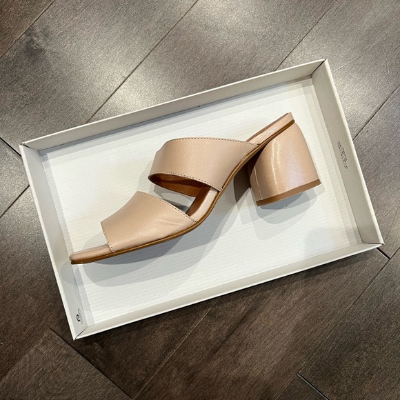 Julia Leather heeled 2 strap sandal - Picture 4 of 7